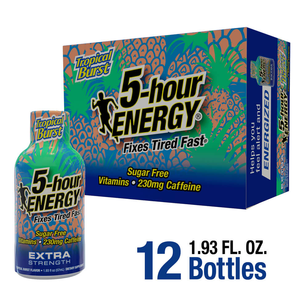 Tropical Burst flavor Extra Strength 5-hour ENERGY® shot 12-pack