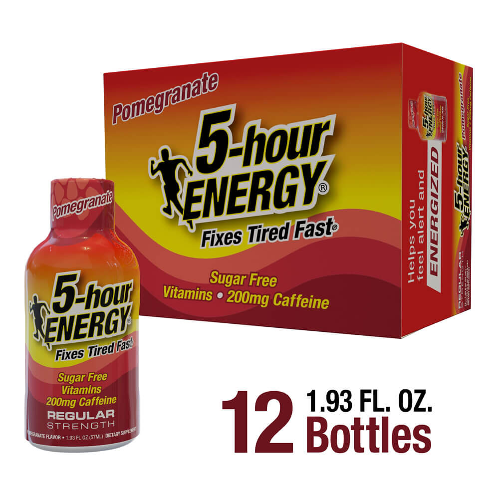 Pomegranate flavor Regular Strength 5-hour ENERGY® shot 12-pack Pomegranate flavor Regular Strength 5-hour ENERGY® shot 12-pack
